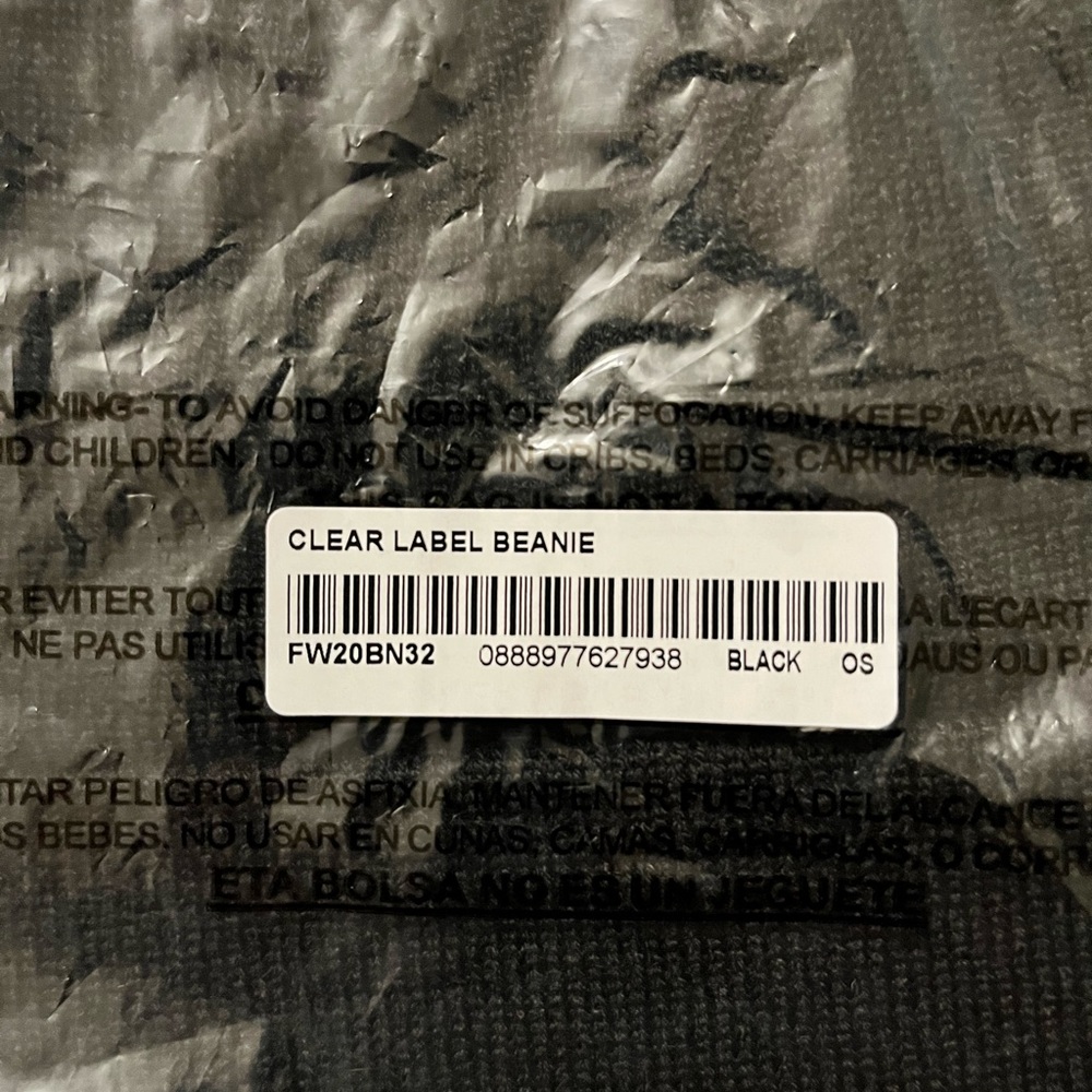 Supreme clear label beanie